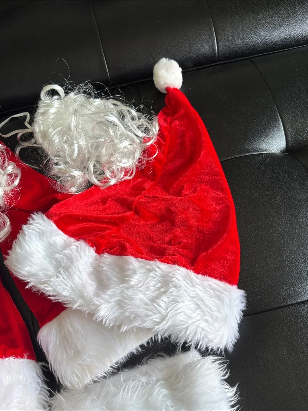 Classic Red Santa Costume Set for Kids with White Trim never wore
